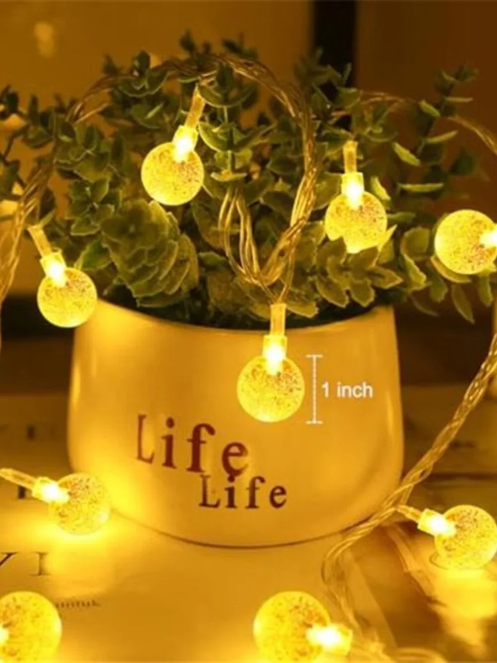Warm White Globe String Lights 33FT 100 LED Outdoor Indoor Patio Remote Timer
